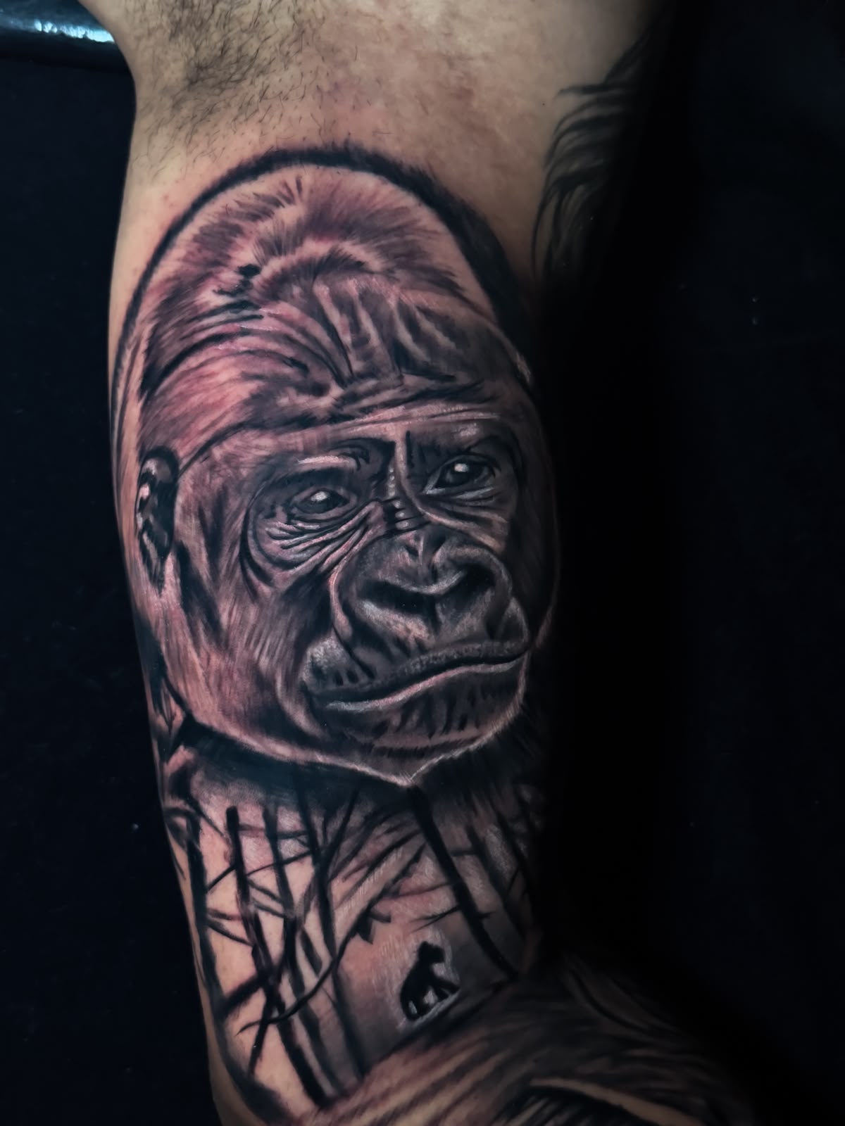 Tatuaje escultura clásica en Black and Grey